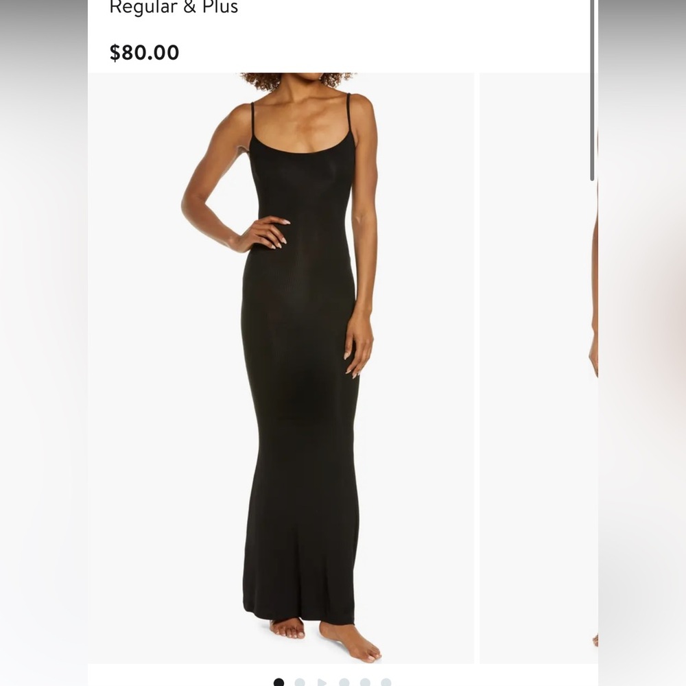 Iconic skims dress in black - size small
